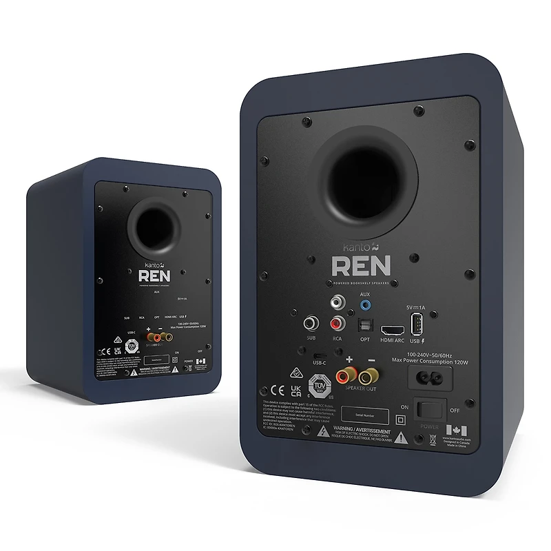 Kanto Ren Powered Bluetooth Bookshelf Speakers - Pair