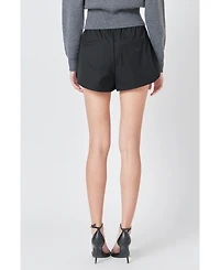 Grey Lab Women's High Waisted Nylon Shorts