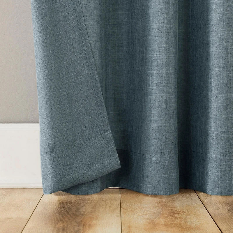 Clifford Heathered Texture Semi-Sheer Tab Top Curtain Panel