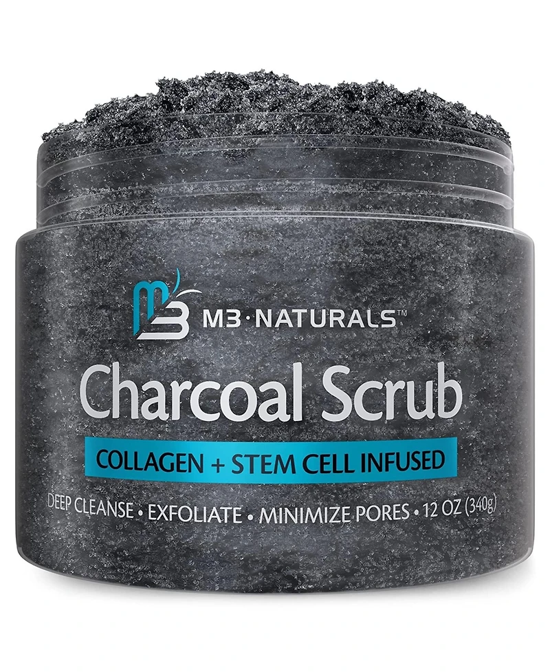 M3 | Charcoal Exfoliating Body Scrub | with Collagen | 12 oz