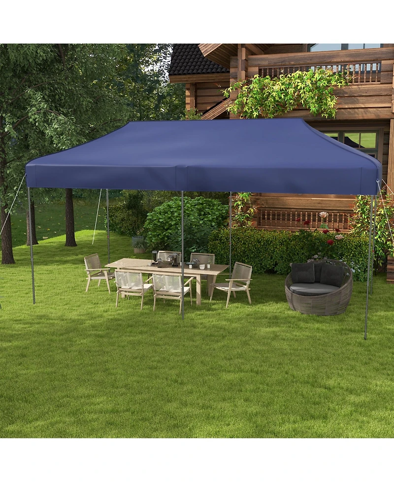 Outsunny 10' x 20' Pop Up Canopy Tent, Height Adjustable