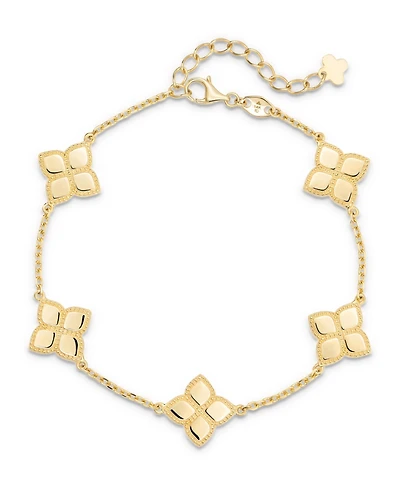 Devata Clover Chain Bracelet in 14K Gold, 6.5 in adj to 7.5 in