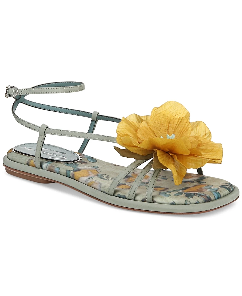 Circus Ny by Sam Edelman Women's Olana Flower Strappy Flat Sandals