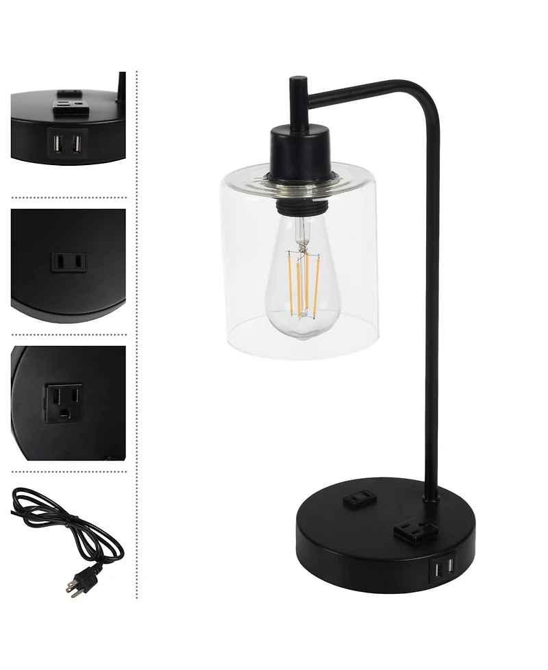 Lavish Home 16.14" Touch Control Table Lamp