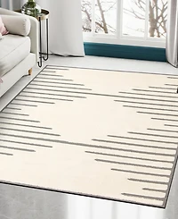 Bayshore Home Textured Tones Strings 5'1"x7'1" Area Rug
