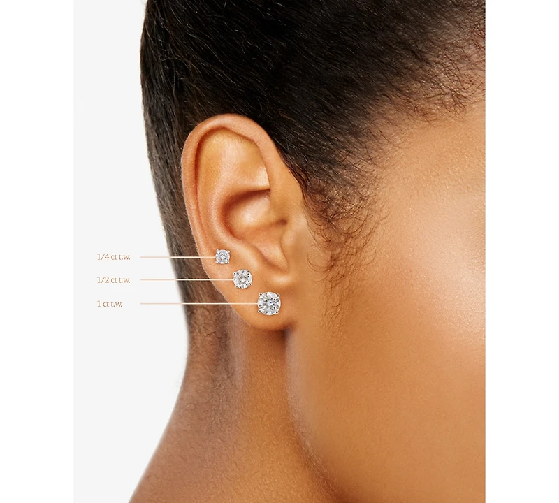Grown With Love Igi Certified Lab Diamond Single Stud Earring (1 ct. t.w.) 14k White or Yellow Gold
