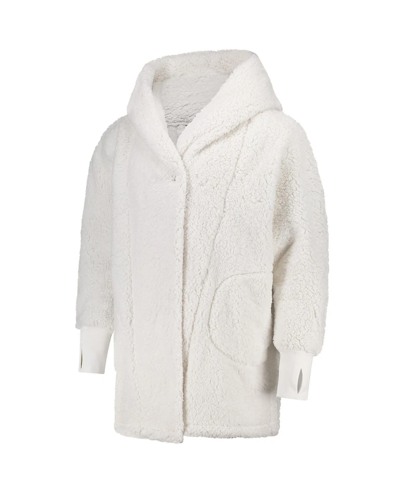 Jill Martin Men's and Women's The Best Lounger World Cream Chicago Bulls Oversized Open-Front Hoodie Sweater