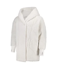 Jill Martin Men's and Women's The Best Lounger World Cream Chicago Bulls Oversized Open-Front Hoodie Sweater