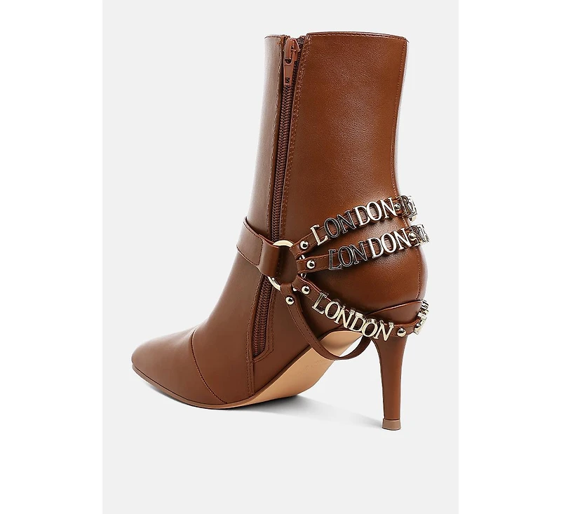 Nicene Harness Detail Stiletto Boots Women