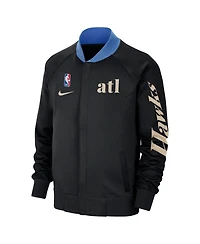 Nike Men's Black Atlanta Hawks 2024/25 City Edition Authentic Showtime Performance Full-Zip Jacket