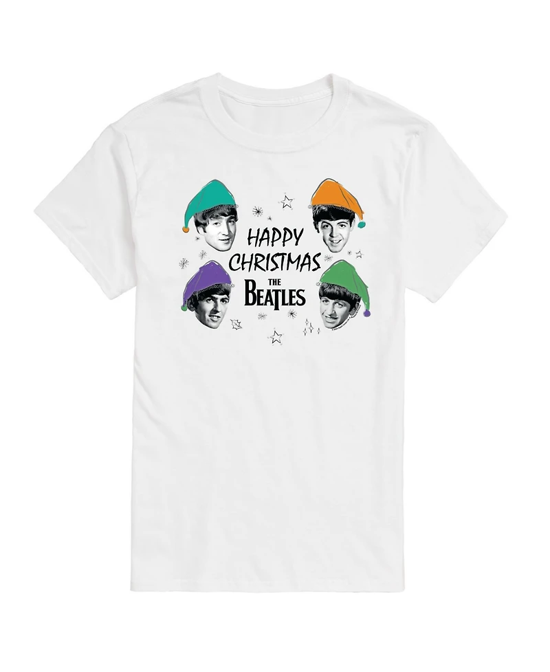 Airwaves Men's The Beatles Happy Christmas Short Sleeve Tee
