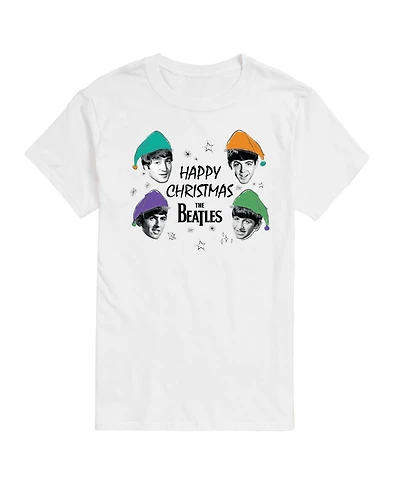 Airwaves Men's The Beatles Happy Christmas Short Sleeve Tee