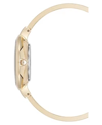 Anne Klein Women's Quartz Enamel and Gold-Tone Metal Alloy Bangle Watch Set