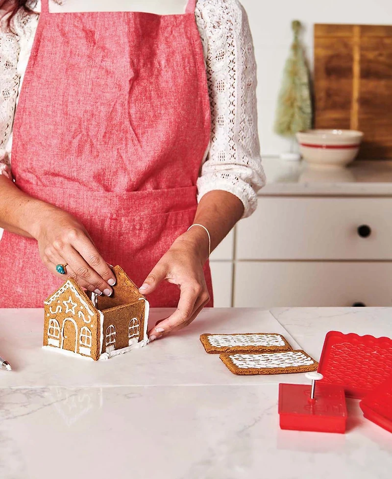 King Arthur Baking Company Gingerbread 3-Piece House Pop-Out Cutters and Kid's Apron Set