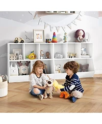 Gouun 5-Cube Wooden Kids Toy Storage Organizer with Anti-Tipping Kits