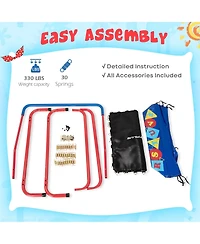 Gouun 36 Inch Kids Indoor Outdoor Square Trampoline with Foamed Handrail