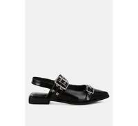 Betula Eyelets & Buckle Detail Flats