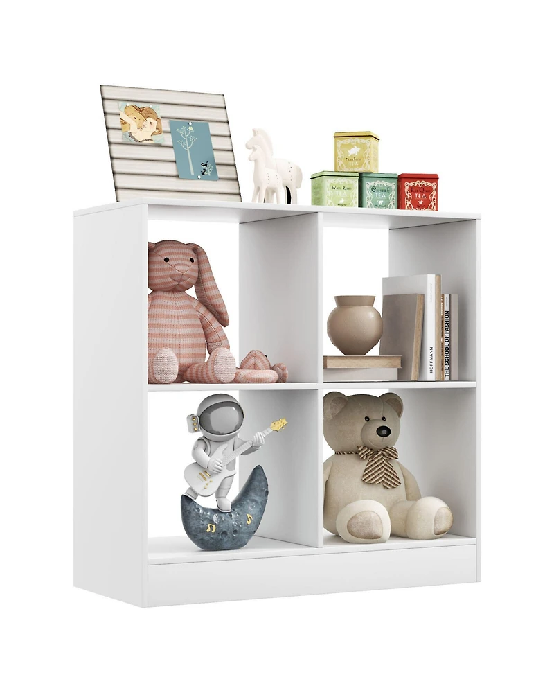 Gouun 4-Cube Kids Bookcase with Open Shelves