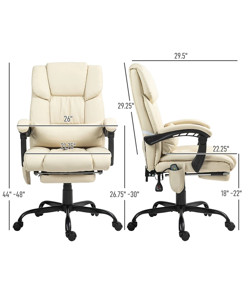 Vinsetto Massage Office Chair, Chair with 6 Vibration Points