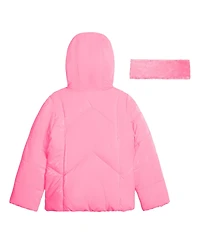Jessica Simpson Girls 7-16 Reflective Shine Fashion Puffer Jacket