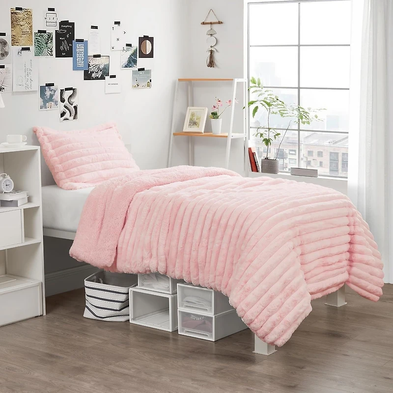 Roll Cakes Chunky Bunny - Coma Inducer Oversized Comforter Set - Heavenly Pink,Twin Xl