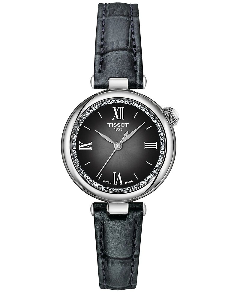 Tissot Women's Swiss Desir Black Leather Strap Watch 28mm