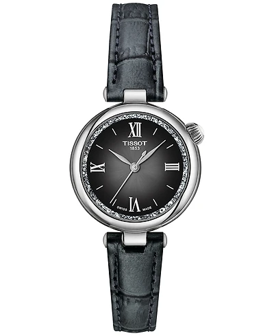 Tissot Women's Swiss Desir Black Leather Strap Watch 28mm