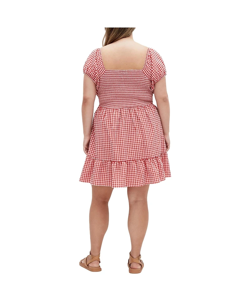 City Chic Plus Cute Gingham Dress