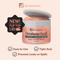 M3 Naturals Himalayan Salt Body Scrub Infused with Collagen and Stem Cell Natural Exfoliating Salt Scrub