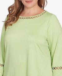 Ruby Rd. Plus Size Solid Stretch Jersey Top