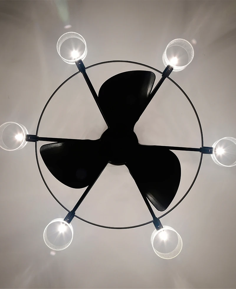 Home Accessories 35" Damita 6-Light Indoor Ceiling Fan with Light Kit and Remote