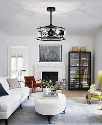Home Accessories 24.8" Dakota 6-Light Indoor Ceiling Fan with Light Kit and Remote