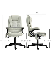 Vinsetto 6 Point Vibrating Massage Office Chair with Lumbar Heat
