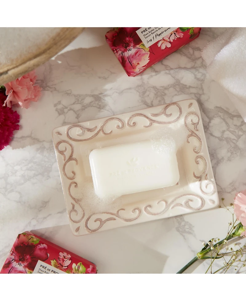 European Soaps Pre de Provence Le Jardin 150 Gram Soap Bar, Crane Flower & Orange