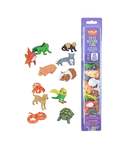 Wild Republic Nature Tube Pets Figurines, 12 Pieces