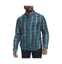 KingSize Men's Long Sleeve Wrinkle-Free Plaid Shirt