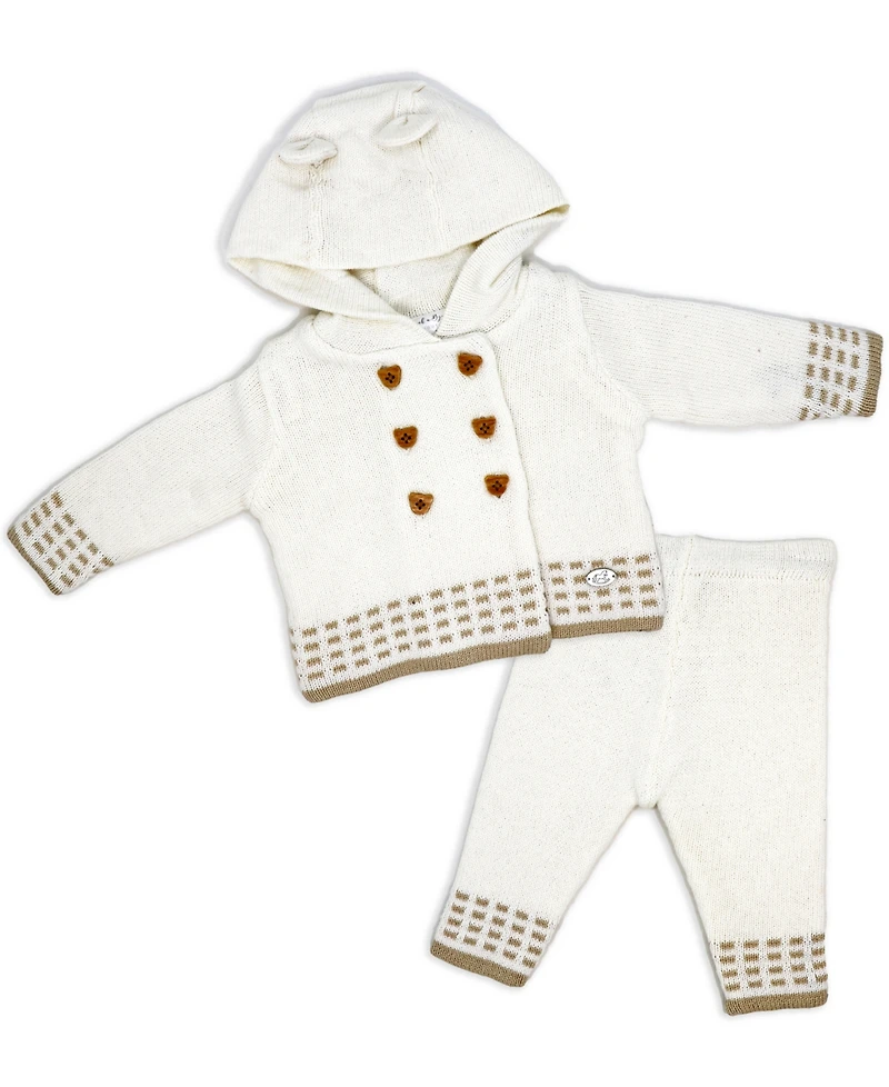 Rock-a-Bye Baby Boutique Boys and Girls Jacket Trouser Knitted, 2-Piece Set