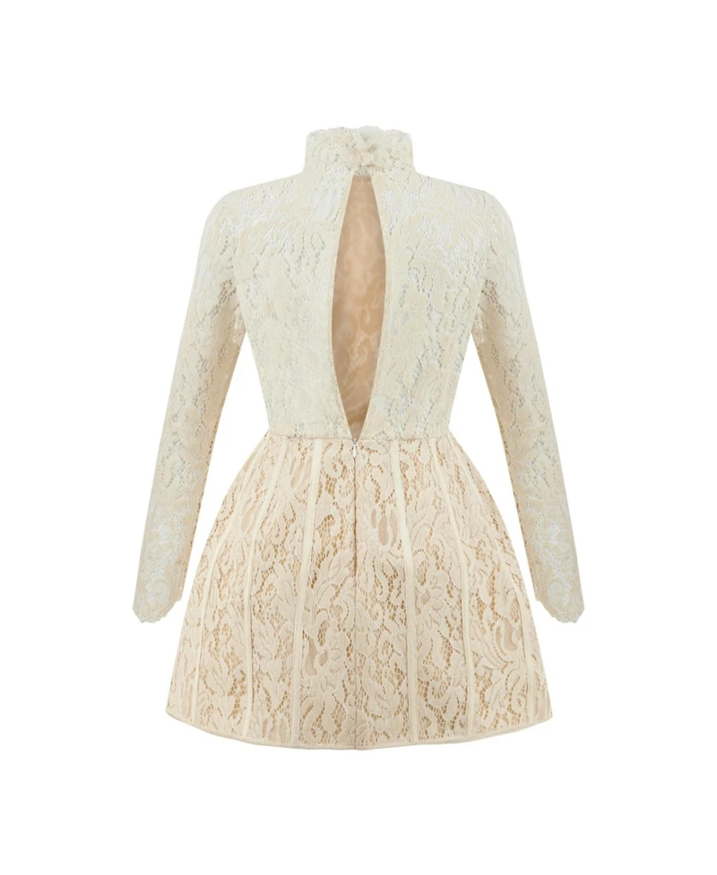 Nocturne Women's Lace Long Sleeve Minidress