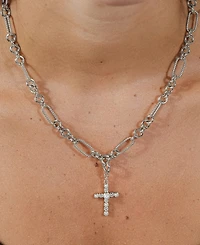 Sterling Forever Cubic Zirconia Mother of Pearl Cross Charms