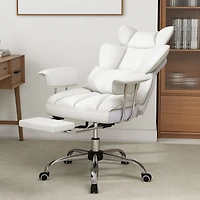 Office Desk Chair Big and Tall Executive Office Chair with Footrest Lumbar Support