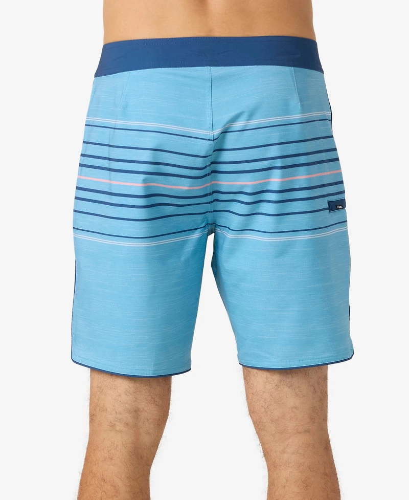 O'Neill Men's Hyperfreak Heat Stripe Scallop Board Short