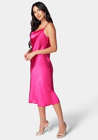 Bebe Women's Satin Midi Slip Dress