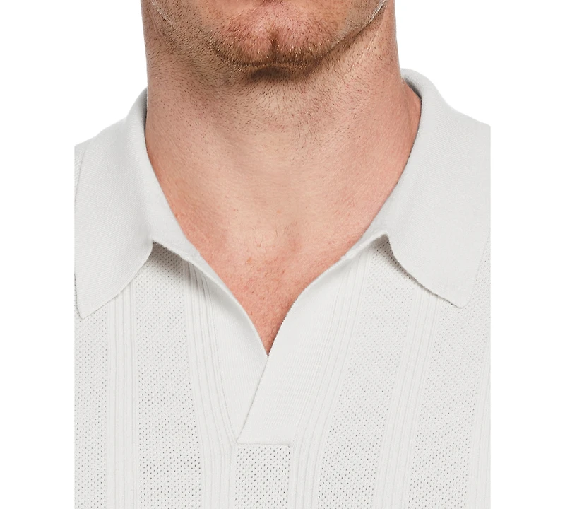Perry Ellis Men's Johnny Collar Stripe Polo Shirt