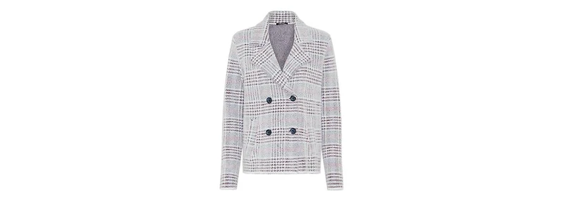 Olsen Women's Plaid Caban Sweater Jacket
