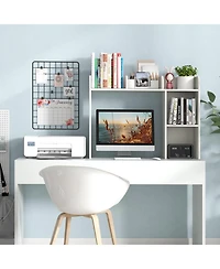 Gouun 3-Tier Multipurpose Desk Bookshelf with 4 Shelves