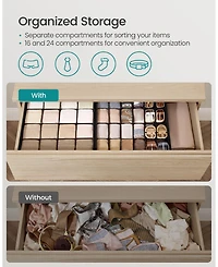 Set of 4 Drawer Organizers for Underwear and Closet Storage