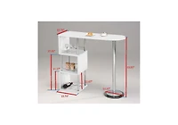 Kings Brand Furniture Minorca Bar Table with Shelves for Wine Bottles & Glasses