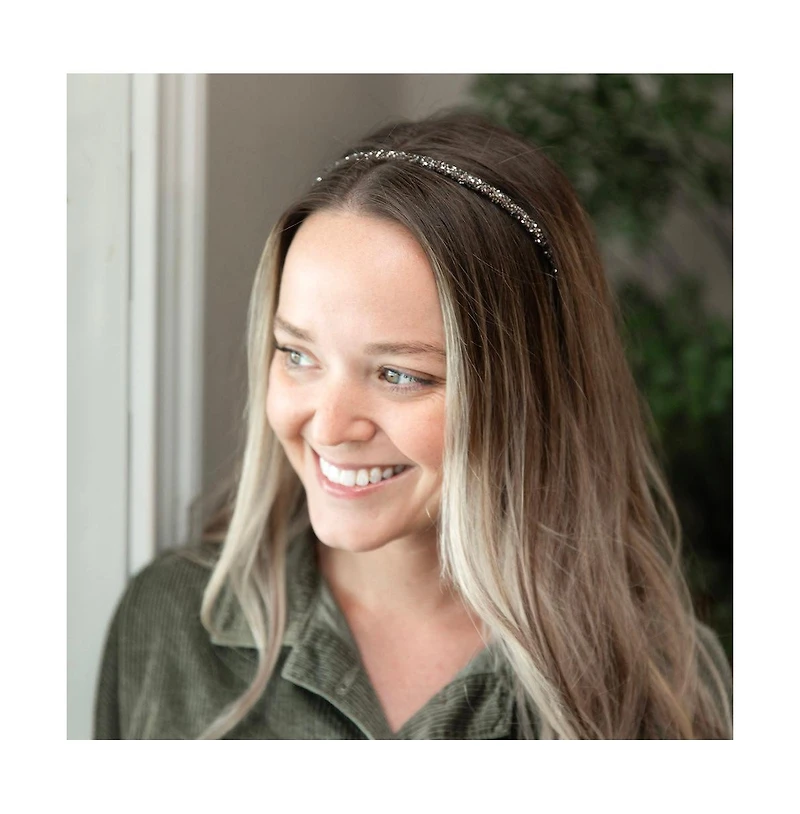 Thin All that Glitters Headband - Black