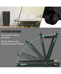 Costway 4.75HP 2 1 Folding Treadmill