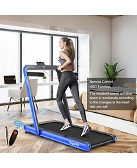 Costway 4.75HP 2 1 Folding Treadmill